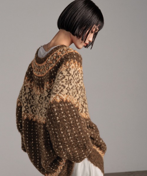 lourenノルディックニットプルオーバー SLOW／一部店舗限定】ノルディック プルオーバー ニット