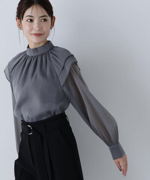 「NATURAL BEAUTY BASIC」 長袖シャツ SMALL ベージュ系その他2 レディース_画像6