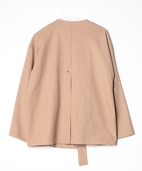 「moi tytto」 ノーカラージャケット FREE ベージュ レディース_画像2