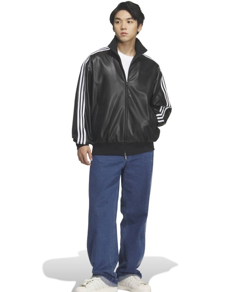 adidas（アディダス） コート ジャケット adidas PLEATHER 3STRIPES