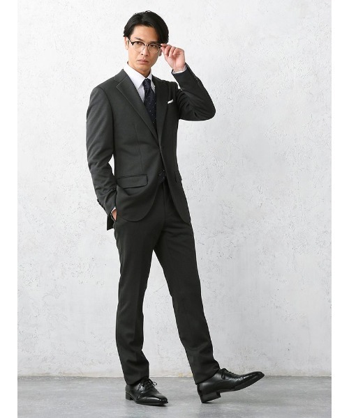 スーツ　セットアップ　グレー 4S CROSS】【年間】セットアップジャケット/グレー×ハウンドトゥース