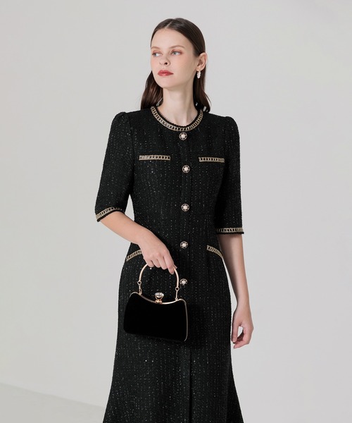 「Leja」 ニットワンピース SMALL ブラック レディース_画像6