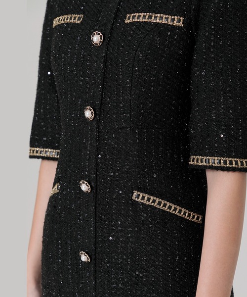 「Leja」 ニットワンピース SMALL ブラック レディース_画像9
