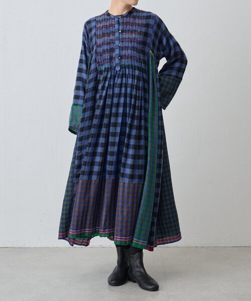 BEARDSLEY（ビアズリー） ワンピース 「INJIRI」カシミヤチェック柄