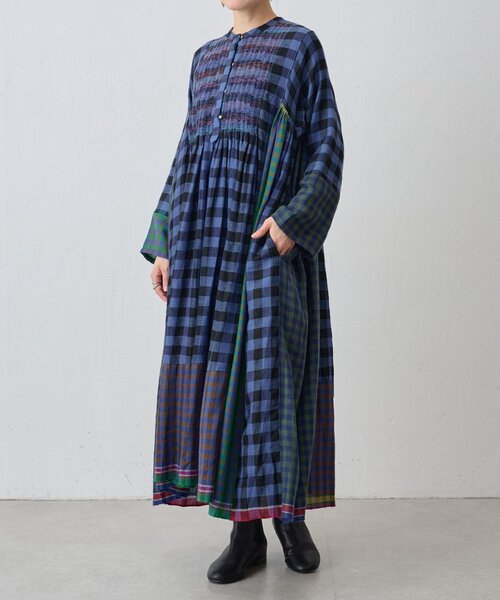 BEARDSLEY（ビアズリー） ワンピース 「INJIRI」カシミヤチェック柄