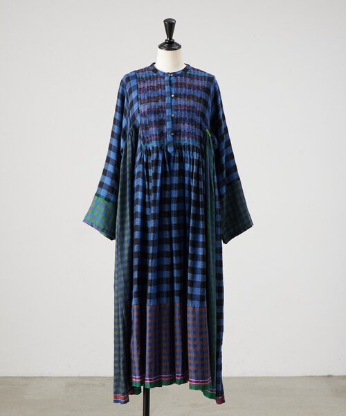 BEARDSLEY（ビアズリー） ワンピース 「INJIRI」カシミヤチェック柄