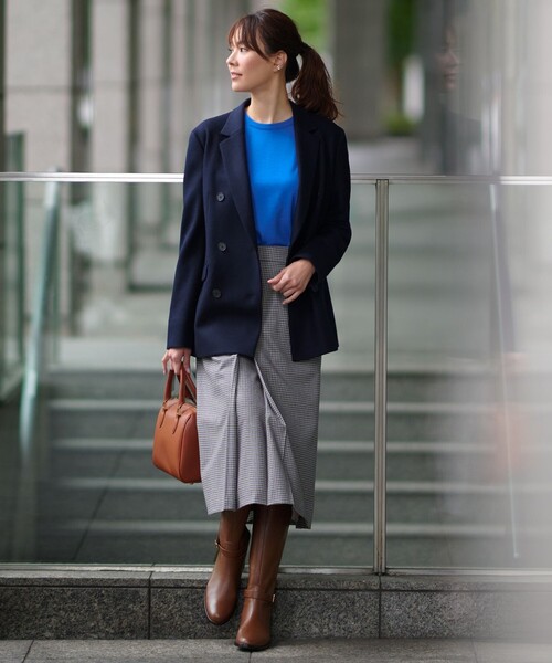 「23区」 7分袖ニット 38 ブルー レディース_画像4