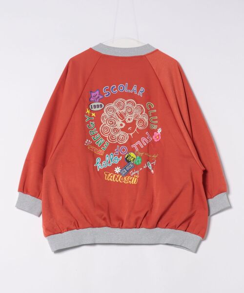 ScoLar（スカラー） ブルゾン アウター ポップ柄裏起毛 裏毛×フライス