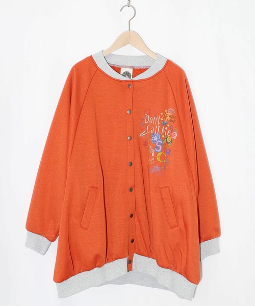 ScoLar（スカラー） ブルゾン アウター ポップ柄裏起毛 裏毛×フライス