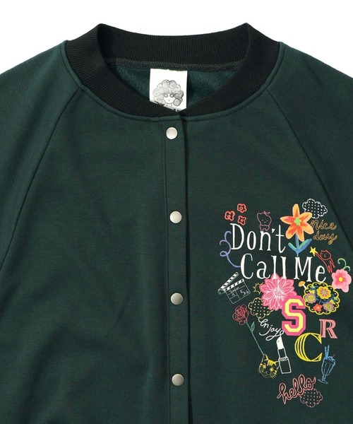 ScoLar（スカラー） ブルゾン アウター ポップ柄裏起毛 裏毛×フライス