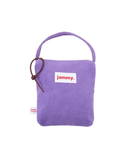 紫色ハンドメイドのハンドバッグ ROSE BUD（ローズバッド） トートバッグ (JAMMY FINGER)CORDUROY SMALL