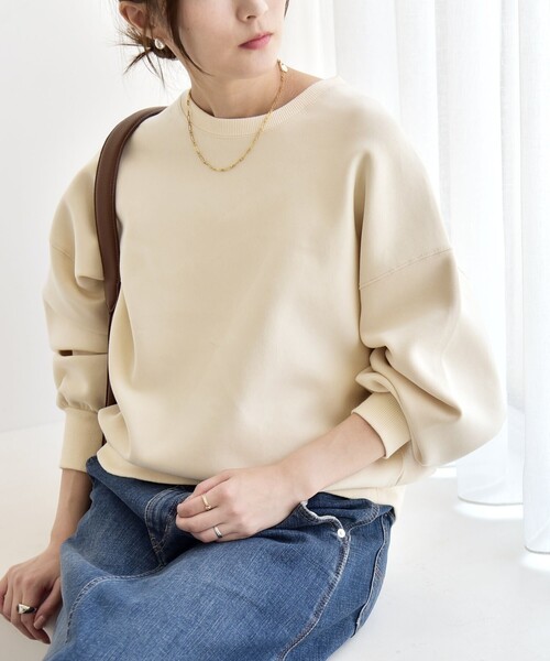 「quaranciel」 スウェットカットソー ONE SIZE ブラック レディース_画像4