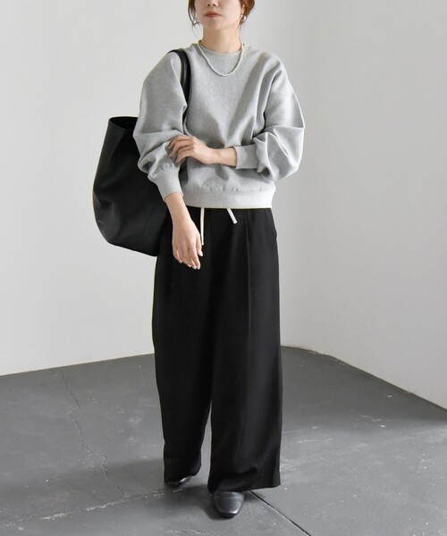 「quaranciel」 スウェットカットソー ONE SIZE ブラック レディース_画像8
