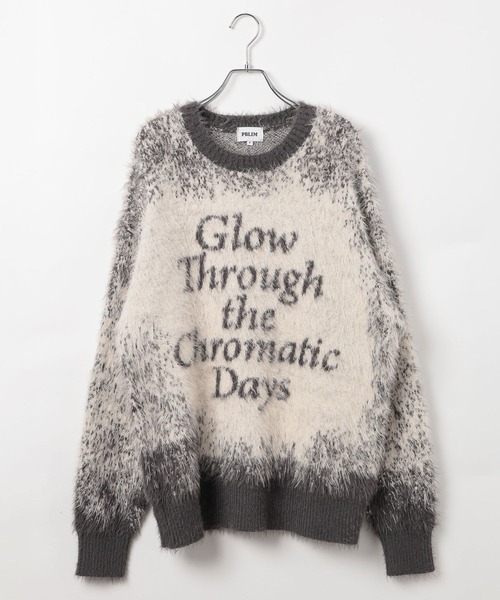 「PBLIM」 長袖ニット FREE チャコールグレー レディース_画像4