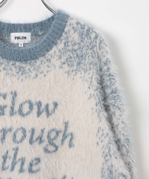 「PBLIM」 長袖ニット FREE チャコールグレー レディース_画像8