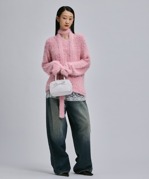 「FEKETE」 長袖ニット SMALL グレー レディース_画像3