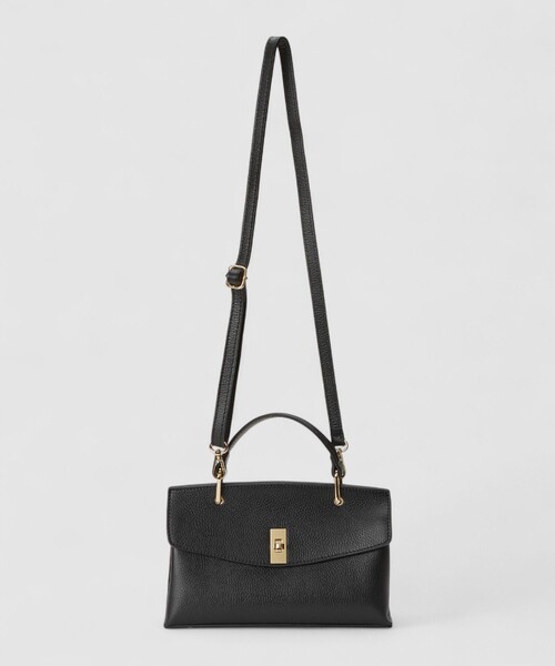 ANAYI（アナイ） ハンドバッグ シュリンク革トップハンドルバッグ