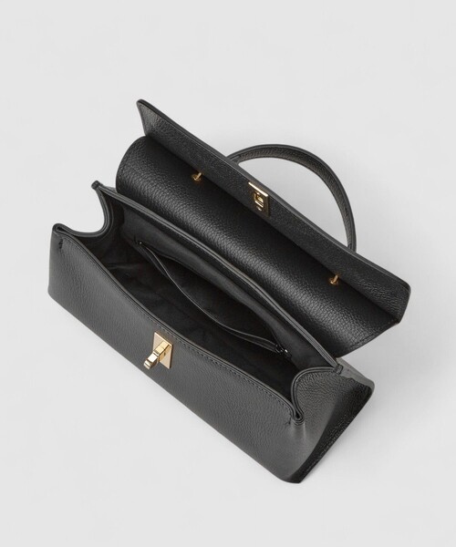 ANAYI（アナイ） ハンドバッグ シュリンク革トップハンドルバッグ