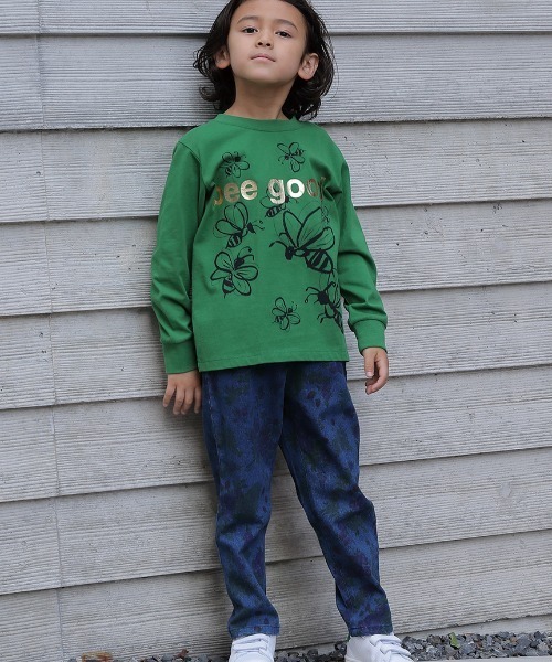 「hakka kids」 「KIDS」長袖カットソー 120cm グリーン キッズ_画像4