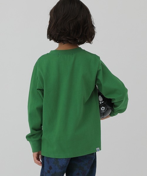 「hakka kids」 「KIDS」長袖カットソー 120cm グリーン キッズ_画像7