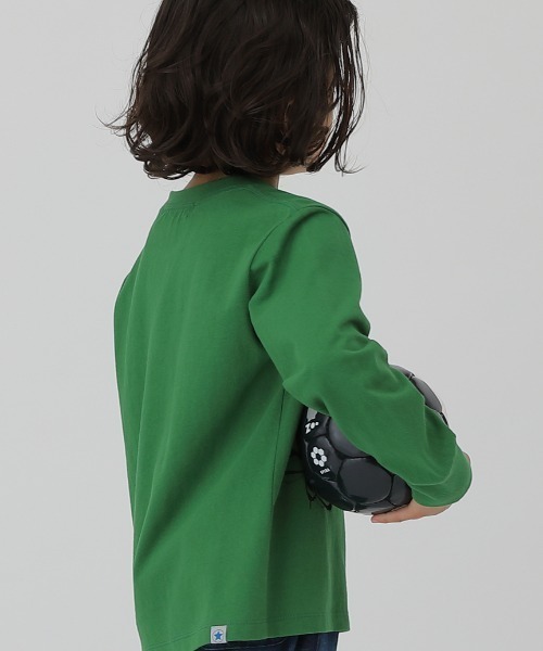 「hakka kids」 「KIDS」長袖カットソー 120cm グリーン キッズ_画像8