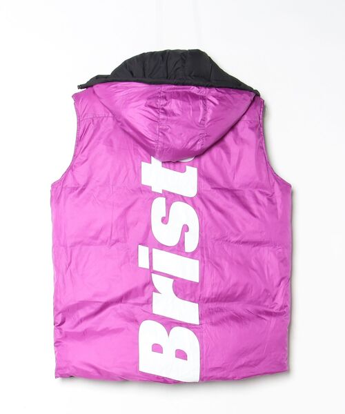 「F.C.R.B.」 刺繍ダウンベスト M ブラック メンズ_画像4