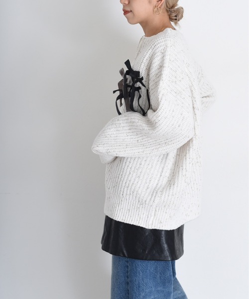 「Eimee Law」 ニットカーディガン FREE アイボリー レディース_画像9