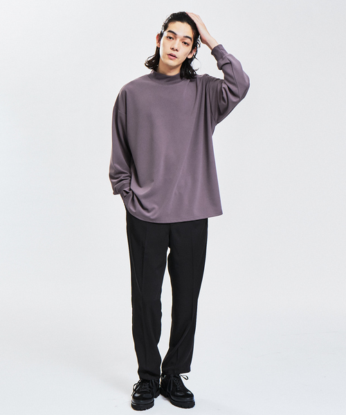 「AH ABAHOUSE」 長袖Tシャツ 48 グレイッシュベージュ メンズ_画像9