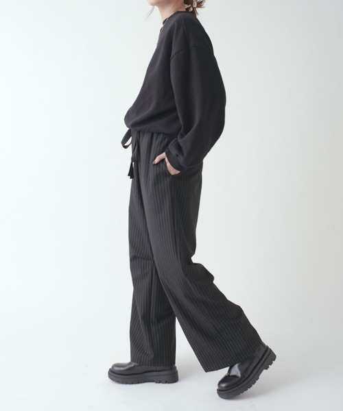 「Lui's」 イージーパンツ S ブラック メンズ_画像5