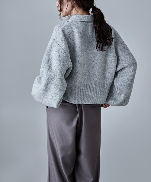 「etoll.」 ニットカーディガン M グレイッシュベージュ レディース_画像8