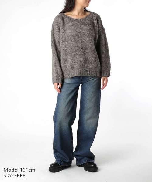 「TRICOTS JEAN MARC」 長袖ニット FREE ライトブルー レディース_画像5