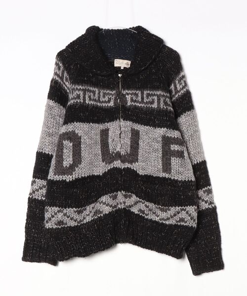 「The DUFFER of ST.GEORGE」 ニットカーディガン MEDIUM チャコールグレー メンズ