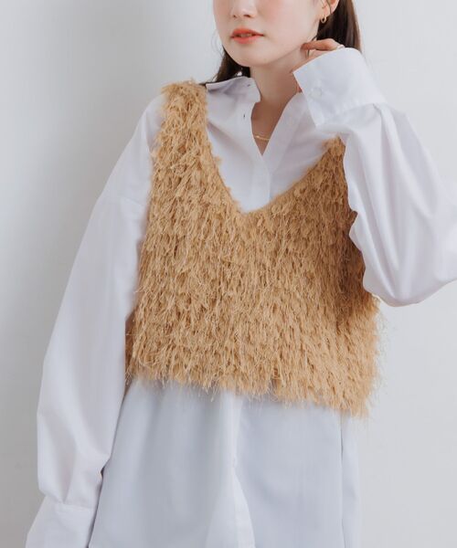 RETROGIRL（レトロガール） ベスト ジレ フェザーショートベスト