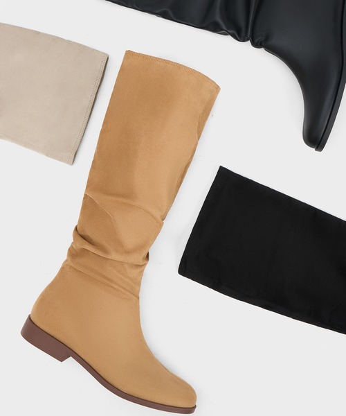 「CHARLES & KEITH」 ロングブーツ 23.5cm ブラック レディース_画像7