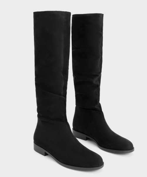 「CHARLES & KEITH」 ロングブーツ 23.5cm ブラック レディース_画像9