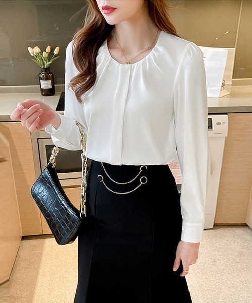 「Miniministore」 長袖ブラウス L ベージュ レディース_画像5