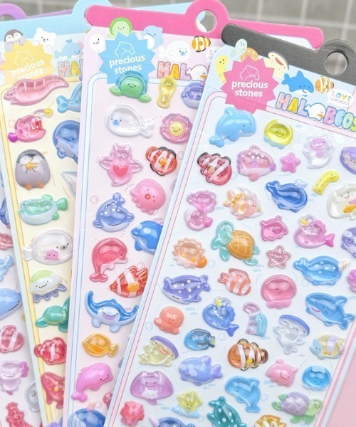 LACーVERT ステッカー ぷっくりうみのいきものシール : ZOZOTOWN Yahoo