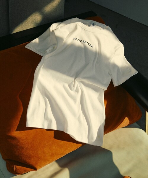 「PETIT BATEAU」 半袖Tシャツ M ホワイト レディース_画像2