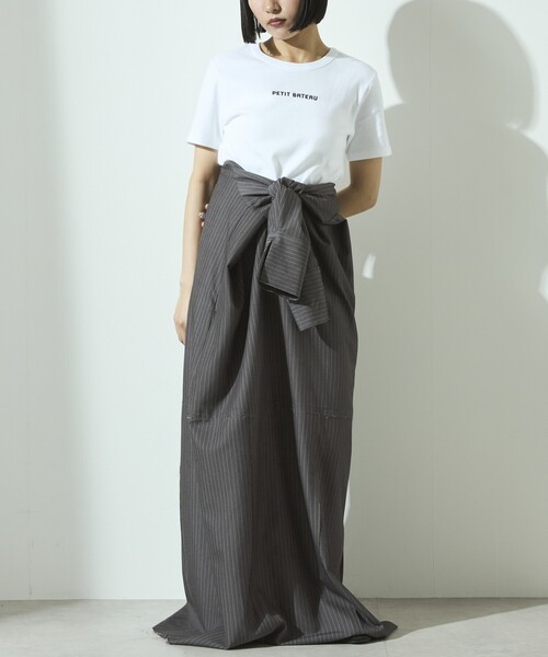 「PETIT BATEAU」 半袖Tシャツ M ホワイト レディース_画像9