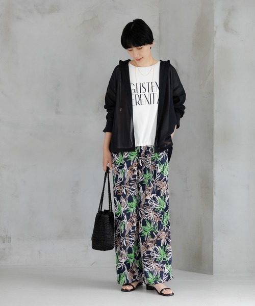 tシャツ 「UVカット・接触冷感」フロントギャザーロゴT/670094 レディースの画像