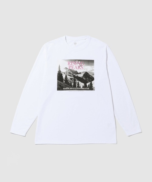 tシャツ T-GRAPHICS 風景フォトプリント クルーネック 長袖Tシャツ
