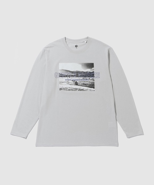 tシャツ T-GRAPHICS 風景フォトプリント クルーネック 長袖Tシャツ