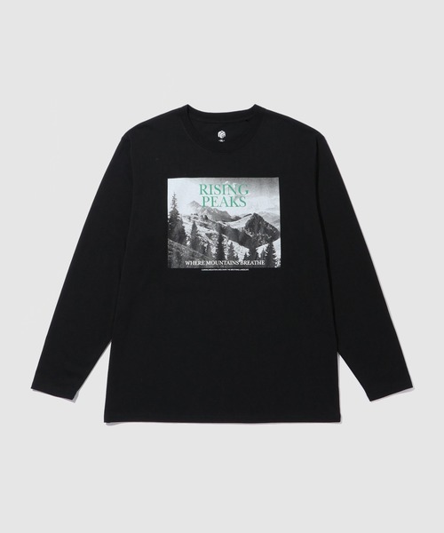 tシャツ T-GRAPHICS 風景フォトプリント クルーネック 長袖Tシャツ