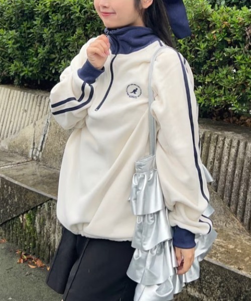 「KANGOL」 スウェットカットソー「link lotコラボ」 M ブラック メンズ_画像5