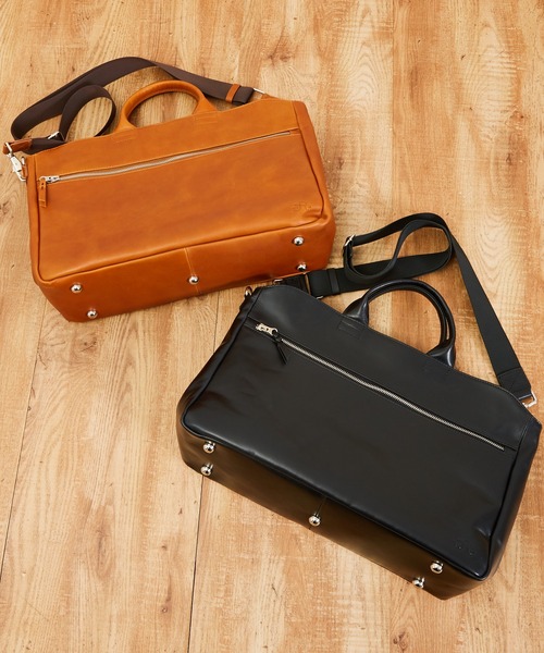 「Raffine」 ボストンバッグ FREE ブラック×ブルー メンズ_画像2