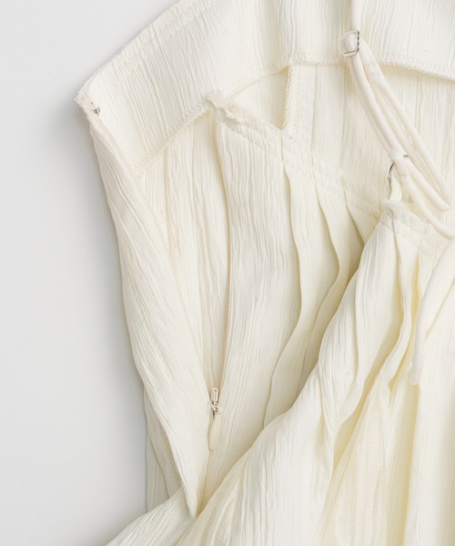 ブラウス シャツ 「PRE-ORDER」Knife Pleat Mini Dress/ナイフプリーツミニワンピース レディースの画像