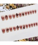 ネイルチップ ネイルシール ショート ネイルチ...の詳細画像5