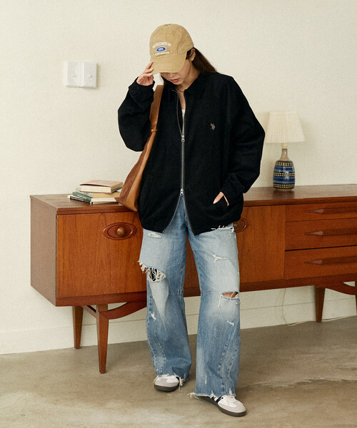 「U.S. POLO ASSN.」 ブルゾン LARGE ブラウン メンズ_画像5
