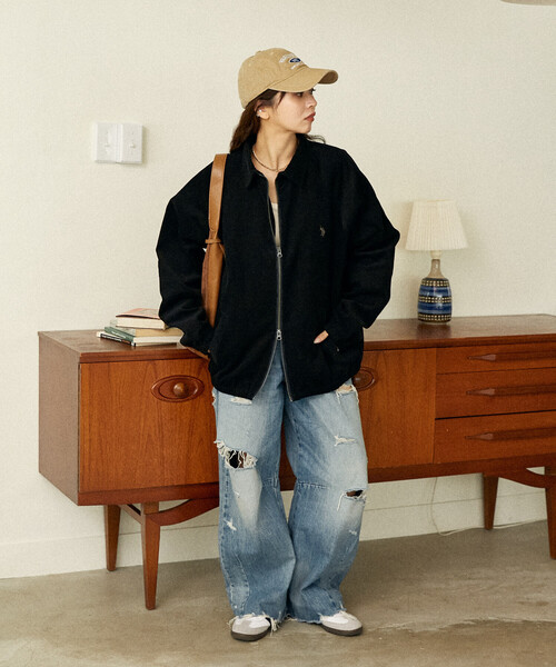 「U.S. POLO ASSN.」 ブルゾン LARGE ブラウン メンズ_画像7
