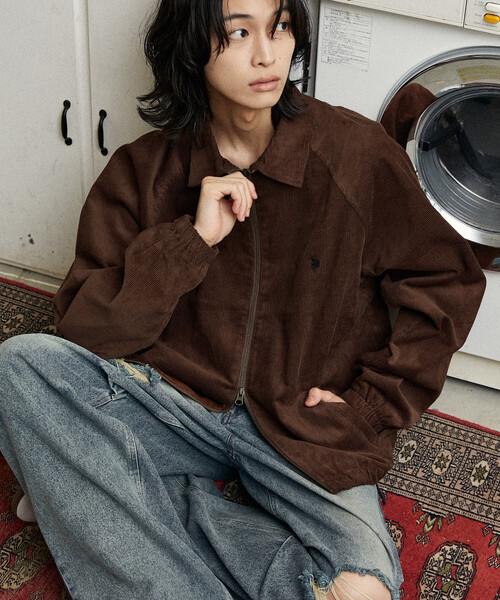 「U.S. POLO ASSN.」 ブルゾン LARGE ブラウン メンズ_画像9